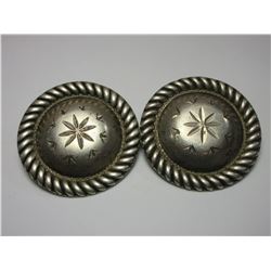 Unmarked Engraved Visalia Conchos- Rope Edge- 1.75"