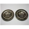 Image 3 : Unmarked Engraved Visalia Conchos- Rope Edge- 1.75"