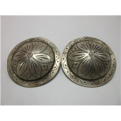 Unmarked Estrada Engraved Domed Conchos- 2"