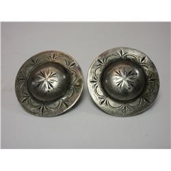 Marked Sterling Engraved Conchos- Unmarked Ralph Graham- 1.6"