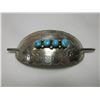 Image 1 : Unmarked DC Thomas Sterling Barrette- Turquoise- 3" X 1.5"