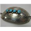 Image 2 : Unmarked DC Thomas Sterling Barrette- Turquoise- 3" X 1.5"