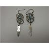 Image 1 : Unmarked Sterling and Turquoise Earrings