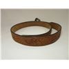 Image 4 : Unmarked Tooled Belt With Silver Ranger Buckle Set- 45"