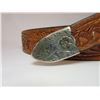 Image 5 : Unmarked Tooled Belt With Silver Ranger Buckle Set- 45"