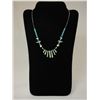Image 1 : Unmarked Sterling and Turquoise Necklace- 10"