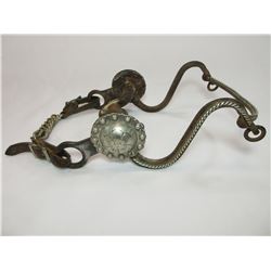 Marked Lopez Silver Overlaid Bit- Mark Partially Covered by Concho- Martinez Cheek Mexican Port With