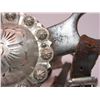 Image 8 : Marked Lopez Silver Overlaid Bit- Mark Partially Covered by Concho- Martinez Cheek Mexican Port With