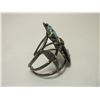 Image 2 : Marked H Wilson Bracelet- Silverplate- Turquoise- Bear Claws