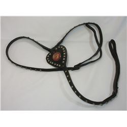 Unmarked Old Heart Dotted Breast Collar- Paint Horse Rosette