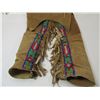 Image 2 : Native Beaded and Fringed Jacket and Chaps Outfit- Necklace With Faux Claws and Beads- One Sleeve Mi