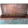 Image 2 : Primitive Wood and Metal Wedding Trunk- 42"W X 32"H X 16"D