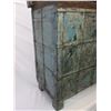 Image 3 : Primitive Wood and Metal Wedding Trunk- 42"W X 32"H X 16"D