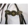 Image 3 : Nice Old Unmarked Dotted Headstall- Iron Conchos- Horsehead Rosettes- Old Military Bit With Rein Cha