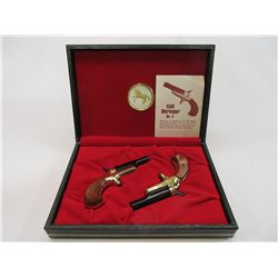 Pair of Lord Colt Derringers- .22S- 2.5" Barrels- Swedish Made- Custom Box- #34063DER- 34064DER