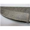 Image 4 : Unmarked Damascus Knife- 3.75" Blade- 4" Handle- Tooled Sheath