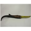 Image 1 : Unmarked Jim Webb Knife 4" Notched Blade- 8" Antelope Horn Handle