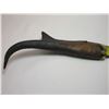 Image 2 : Unmarked Jim Webb Knife 4" Notched Blade- 8" Antelope Horn Handle