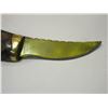 Image 3 : Unmarked Jim Webb Knife 4" Notched Blade- 8" Antelope Horn Handle