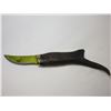 Image 4 : Unmarked Jim Webb Knife 4" Notched Blade- 8" Antelope Horn Handle