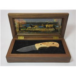 Rocky Mountain Elk Foundation Browning Knife- 2013 Banquet Edition- 200/525- Custom Case- 3" Damascu