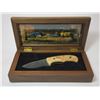 Image 1 : Rocky Mountain Elk Foundation Browning Knife- 2013 Banquet Edition- 200/525- Custom Case- 3" Damascu