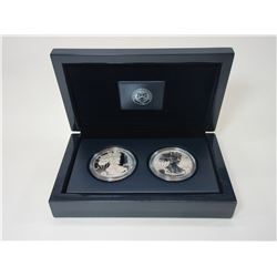 2 Uncirculated 2012 Silver Eagles- Proof Set- San Francisco Mint- Custom Box