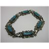Image 3 : Marked Sterling and Turquoise Bracelet and Earrings