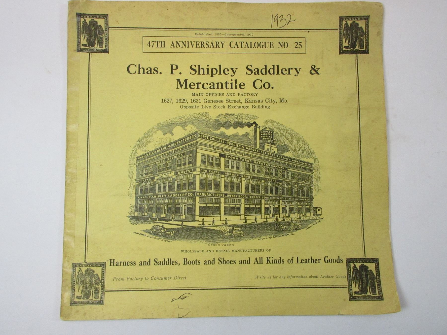 Chas P Shipley Saddlery & Mercantile Co Original Catalog 1932 25
