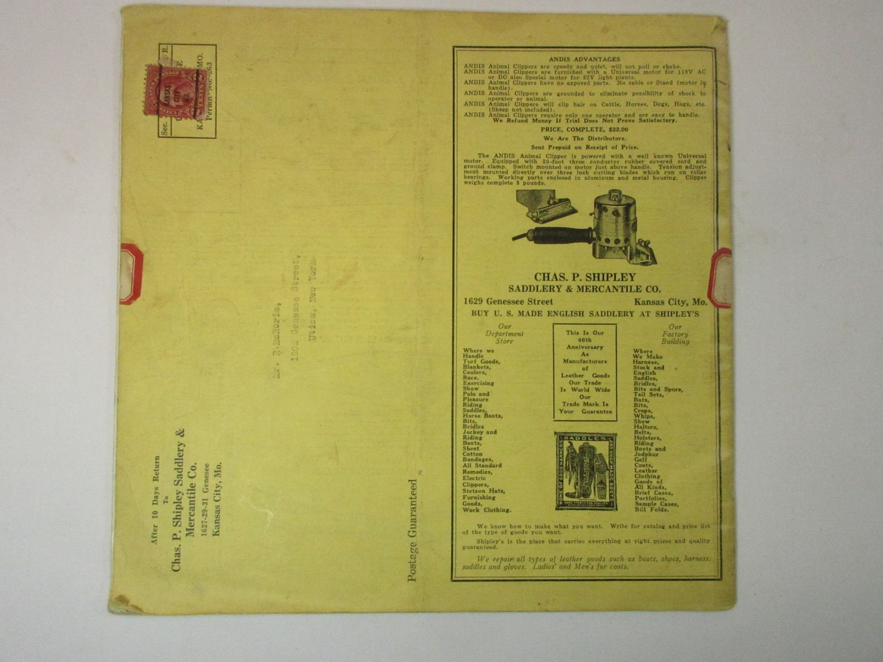 Chas P Shipley Saddlery & Mercantile Co Original Catalog 1932 25