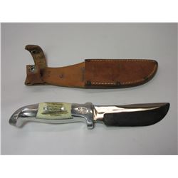 Marked RH Ruana Bonner Montana Knife- M Mark- Original Sheath- 4.5" Blade- 4.25" Handle