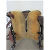 Image 8 : Unmarked Padded Seat Saddle- 14" Seat- Tooled- Good User