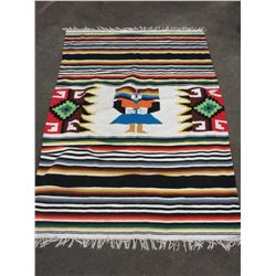 Mexican Style Rug- Fringed- 80" X 40"