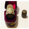 Image 1 : GR OF 2, SILVER THIMBLES WITH VELVET BOX