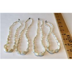 GR OF 4 CHUNKY PEARL NECKLACES