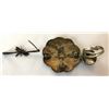 Image 2 : GR OF 3, STERLING SILVER BROACH, RING, PIN