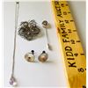 Image 1 : GR OF 4, NECKLACE, BROACH, EARRINGS, STICK-PIN.