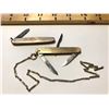 Image 1 : GR OF 2, MENS PACKET KNIVES W / CHAIN