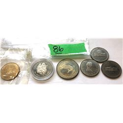 GR OF 6, MISC CDN COINS