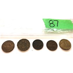 GR OF 5, MISC COINS