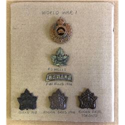 GR OF 6, WW I BADGES - CANADA