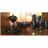 Image 2 : QTY OF BLUE IRIDESCENT INDIANA CARNIVAL GLASS