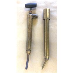 GR OF 2 ANTIQUE BRASS HAND PUMPS