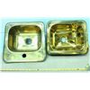 Image 1 : SET OF BRASS BAR SINKS - AS NEW