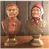 Image 1 : PAIR OF BUSTS - THE OLD COUNTRY COUPLE