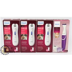 LOT OF 4 NEW PHILIPS WOMEN'S TRIMMER