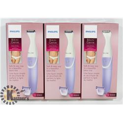 LOT OF 3 NEW  PHILIPS WOMEN'S TRIMMER.