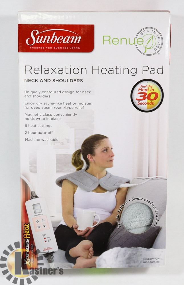 SUNBEAM NECK AND SHOULDERS HEATING PAD.