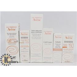 LOT OF NEW ASSORTED AVENE SKIN CARE PRODUCT.