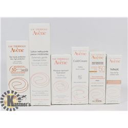 LOT OF NEW ASSORTED AVENE SKIN CARE PRODUCT.